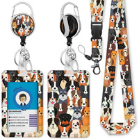 Immaturus Puppy Dogs Lanyards For Id Badges, Cute Id Badge Holder With Breakaway Lanyard, Lanyards For Women With Badge Reel Retractable Heavy Duty, Animal Id Card Holder Teacher Doctor Office Gift