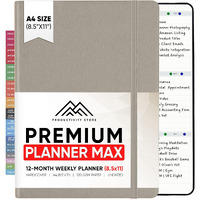 2024 Planner Pro Max 8.5" X 11" - Daily, Weekly And Monthly Planner 2024 - 2025 - Goal, Business & Productivity Planner With To Do List, Calendar, Journal & Stickers - Productivity Store - 2024 Dated A4 (8.5X11 Inches) (Undated A4 (8.5X11 Inches), Grey)