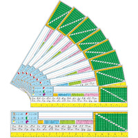 Carson Dellosa 36 Pc. Modern Cursive Desk Name Tags For Classroom, Cursive Name Plates For Desk With Cursive Alphabet Lettering Guide, Ruler, Place Value, Fractions, And Multiplication Chart