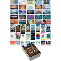Better Office Products Motivation Inspiration Affirmation Cards, 120 Pack, 2 Each Of 60 Unique Assorted Designs, Encouragement Card Deck, 2\" X 3.5\" (Business Card Size)