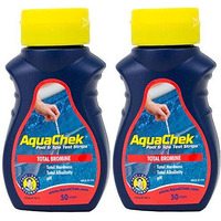 Aquachek 2 Red Swimming Pool Spa Test Kit Strips Bromine Ph Alkalinity 50 Pack