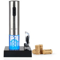 Secura Electric Wine Opener, Automatic Electric Wine Bottle Corkscrew Opener With Foil Cutter, Rechargeable (Stainless Steel)