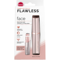 Finishing Touch Flawless Facial Hair Remover For Women, Rose Gold Electric Face Razor With Led Light, Recyclable Packaging