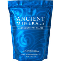 Ancient Minerals Magnesium Bath Flakes - Bathing Alternative To Epsom Salt - Soak In Natural Salts - High-Absorption Efficiency For Relaxation, Wellness & Muscle Relief - 8 Lbs