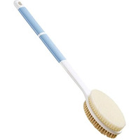 Back Scrubber Anti Slip Long Handle For Shower, Dual-Sided Back Brush With Stiff And Soft Bristles,Body Exfoliator For Bath Or Dry Brush.