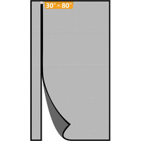 Yotache Left Right Side Opening Magnetic Screen Door Fits Door Size 38 X 82, Reinforced Polyester Net Curtain, Actual Screen Size 40" X 83" Black