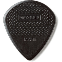 Jim Dunlop 471P3C Max Grip Jazz Iii Carbon Fiber Guitar Picks, 6-Pack