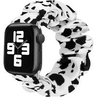 Monoblanks Scrunchie Elastic Watch Band Compatible With Apple Watch Band 38Mm/40Mm/41Mm 42Mm/44Mm/45Mm,Thick Elastic Band Replacement For Iwatch Series 7/Se/6/5/4/3/2/1(Cow, 38Mm/40Mm/41Mm)