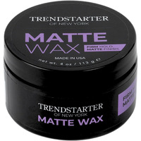 Trendstarter - Matte Wax (4Oz) - Firm Hold - Matte Finish - Premium Water Based All-Day Hold Hair Styling Pomade - Flake-Free Styling Wax For All Hair Types