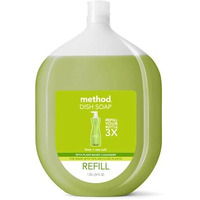 Method Gel Dish Soap Refill, Lime + Sea Salt Scent, Powerful Cleaning Formula, Large Refill Tub, Biodegradable Formula, Cuts Through Grease, 54 Fl Oz