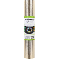 Teckwrap Metallic Textured Chrome Vinyl Adhesive Vinyl For Craft Cutter 1Ft X 5Ft, Champagne Gold
