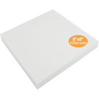 New Brothread Tear Away Machine Embroidery Stabilizer Backing 8"X8" - 100 Precut Sheets - Medium Weight 1.8 Oz- Fits 4X4 And 6X6 Hoops