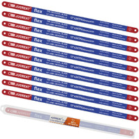 Hacksaw Replacement Blades (10 Pack) High Speed 24 Tpi - 12" Length Hack Saw Blade - Carbon Strength Steel