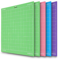 Eviswiy 12X12 Cutting Mats For Cricut Maker 3/Maker Explore Air 2/Air/One Standardgrip Lightgrip Stronggrip Fabricgrip Variety 5Pack Reusable Craft Cricket Cutting Mat For Cricut Accessories Supplies