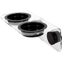 Wacool Magnetic Reptile Ledge, Acrylic Gecko Feeding Ledge With 6Pcs Cups, Reptile Food Water Feeder Dish For Geckos Iguana Chameleon Pets (White)