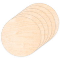 6 Pack 14 Inch Wood Rounds,14 Inch Round Wood Circles For Crafts, Unfinished Wood Circles Wood Sign Blank, Wooden Discs For Diy Crafts, Door Hangers And Christmas Decoration