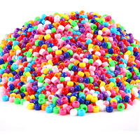 3000+ Pcs Pony Beads, Multi-Colored Bracelet Beads, Beads For Hair Braids, Beads For Crafts, Plastic Beads, Hair Beads For Braids (Large Pack, Classic)