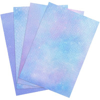 Pllieay 4 Pieces Printed Aida Cloth 14 Count Cross Stitch Fabric, Embroidery Cloth, 18 X 12 Inch, Starry Sky Printed Patterns