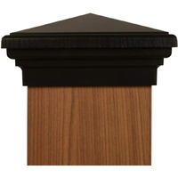 6X6 Post Cap (5.5") Black New England Pyramid Style Square Top For Outdoor Fences, Mailboxes And Decks, By Atlanta Post Caps?