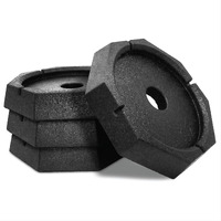 Snappad Xtra 9 Inch Round Permanent Anti Slip Landing Feet Motorhome Leveling Pads For Rvs With Equalizer Leveling System, (4 Pack)