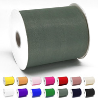 Tulle Fabric 6" X 200 Yards (600Ft) Tulle Roll For Tutu Skirts Gift Wrapping Wedding Decor Diy Crafts Baby Shower Party Supplies (Sage Green)