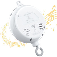 Feisike Crib Mobile Motor, Baby Music Box Spinner With 3 Modes(Turn & Music,Turn Only, Music Only) Volume Control,12 Lullabies,Portable Sound Machine,Auto-Off 30 Minutes, Battery Operated
