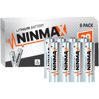 Ninmax Lithium Aa Batteries 3500Mah, 8 Pack 1.5V Longest Lasting Double A Battery For High-Tech Devices?Non-Rechargeable?-New Upgraded