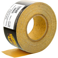 Dura-Gold Premium - 120 Grit Gold - Hook & Loop Backing Longboard Continuous Sandpaper Roll, 2-3/4" Wide, 12 Yards Long - For Automotive & Woodworking Air File Long Board Sanders, Hand Sanding Blocks
