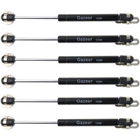 Gazeer 6 Pcs 100N/22.5Lb Gas Struts 10Inch Cabinet Struts Cabinet Shocks Cabinet Door Lift Pneumatic Support