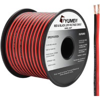 Tyumen 100Ft 14/2 Gauge Red Black Cable Hookup Electrical Wire Led Strips Extension Wire 12V/24V Dc, 14Awg Flexible Extension Cord For Led Ribbon Lamp Tape Lighting