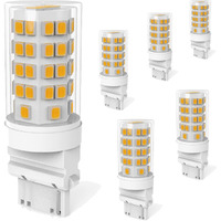 Lemeng 5Watt S8 3156 Wedge Base Led Light Bulb 12Vac/Dc Low Voltage(2700K Warm White) 500Lumens,35-50Watt Halogen Equivalent,Outdoor Landscape Pathway Driveway Deck Step Paver Lighting-6 Pack