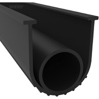 Bowsen Garage Door Bottom Seals Weatherproof Weatherstrip Threshold Buffering Sealing High Performance Epdm Rubber Weather Resistance Gasket Black 1/4 Inch T-End, 10Ft Long