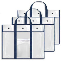 Gamenote 3 Pack Large Poster Storage Bag (31.5"25.5") Bulletin Board Holder Art Portfolio Container For Teachers Classroom Organization