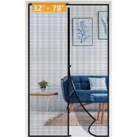 Yotache Removable Magnetic Screen Door Fits Door Size 32 X 78, Screen Size 34" X 79" Reinforced Fiberglass Mesh For Back Door