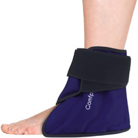 Comfpack Ankle Ice Pack Wrap Heel Ice Pack For Pain Relief, Hot Cold Therapy Foot Ice Pack Wrap For Plantar Fasciitis, Achilles Tendonitis, Ankle Sprain, Swelling Foot, Heel Spur Dark Blue