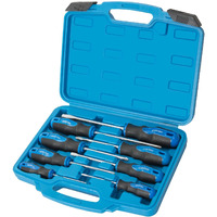 Rotation 8-Piece Magnetic Screwdrivers Set With Nichrome Tip, 4 Phillips And 4 Slotted Tips, Professional Cushion Grip Screwdriver Set With High Torque (8Pc_Silver Tip_Gloss)