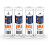 Aquaboon Universal 5 Micron 10 X 2.5 Inch Cartridge  Coconut Shell Water Filter Cartridge  Activated Carbon Block Cto  Compatible With Dwc30001, Wfpfc8002, Fxwtc, Whef-Whwc, Whkf-Whwc 4-Pack
