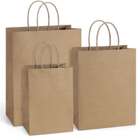 Bagdream Kraft Paper Bags 5X3X8& 8X4.25X10& 10X5X13 25 Pcs Each, Gift Bags With Handles, Paper Shopping Bags, Retail Merchandise Bags, 100% Recyclable Paper Sack