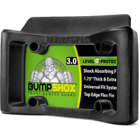 Bumpshox - The Original Front Bumper Guard & Front Bumper Protection License Plate Frame. Tougher Than Steel! (Bumpshox 3.0 (1.75\" Thick))