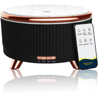 Diffusers For Essential Oils Large Room, 500Ml Aromatherapy Diffuser Cool Mist Humidifier With Remote Control,7 Colors Lights & 3 Mist Mode Waterless Auto Off For Women Office Home Black