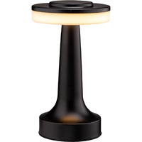 Obright Portable Led Table Lamp With Touch Sensor, 3-Levels Brightness, Rechargeable Battery Up To 48 Hours Usage, Night Light For Kids Nursery, Nightstand Lamp, Bedside Lamp (Matte Black)