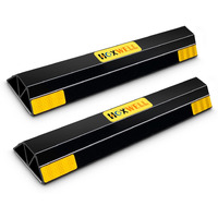 Hoxwell (New Updated 18\" 2 Packs Heavy Duty Parking Stopper For Garage, Parking Gadgets Protects Car, Parking Aid Easy To Install 2 Pcs, 18\" L X 3.7\" W X 1.8\" H