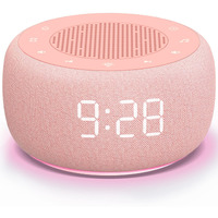 Buffbee Sound Machine & Alarm Clock 2-In-1-0-100% Display Dimmer, Under Light, Sleep Timer, Precise 30-Level Volume Control White Noise Machine