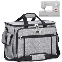 Cab55 Sewing Machine Case, Sewing Machine Carrying Bag With Removable Padding Pad, Tote Bag For Sewing Machine And Extra Sewing Accessories, Gray(17"X13"X14")