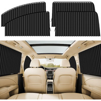 Zatooto 4 Pcs Side Window Sun Shade Black Privacy Sunshade - Magnetic Curtain Blinds Covers - Keeps Cooler Screen For Sleeping Camping Accessories