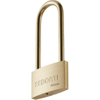 Sedorti Weather Proof Lock, Solid Brass Padlock With Brass Long Shackle, 1-1/2" Wide, Marine Padlock