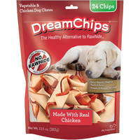 Dreambone Dreamchips, Rawhide Free Dog Chews Made With Real Chicken And Vegetables, 24 Count