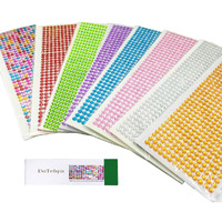 Dotebpa 4032 Pieces 6Mm Colorful Bling Rhinestone Sticker Sheet Gem Diamond Self Adhesive For Scrapbooking Embellishments And Diy Crafts,Wedding,Dcor