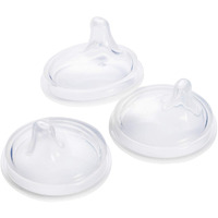 Boon Nursh Silicone Sippy Cup Lid, 6 Months And Up (Pack Of 3), 1L
