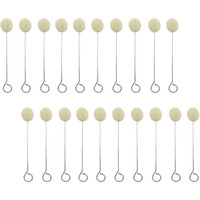 50 Packs Wool Daubers Glue Daubers Ball Brush Leather Dye Tool Leather Dye Dauber Dyeing Applicator With Metal Handle For Diy Crafts Projects